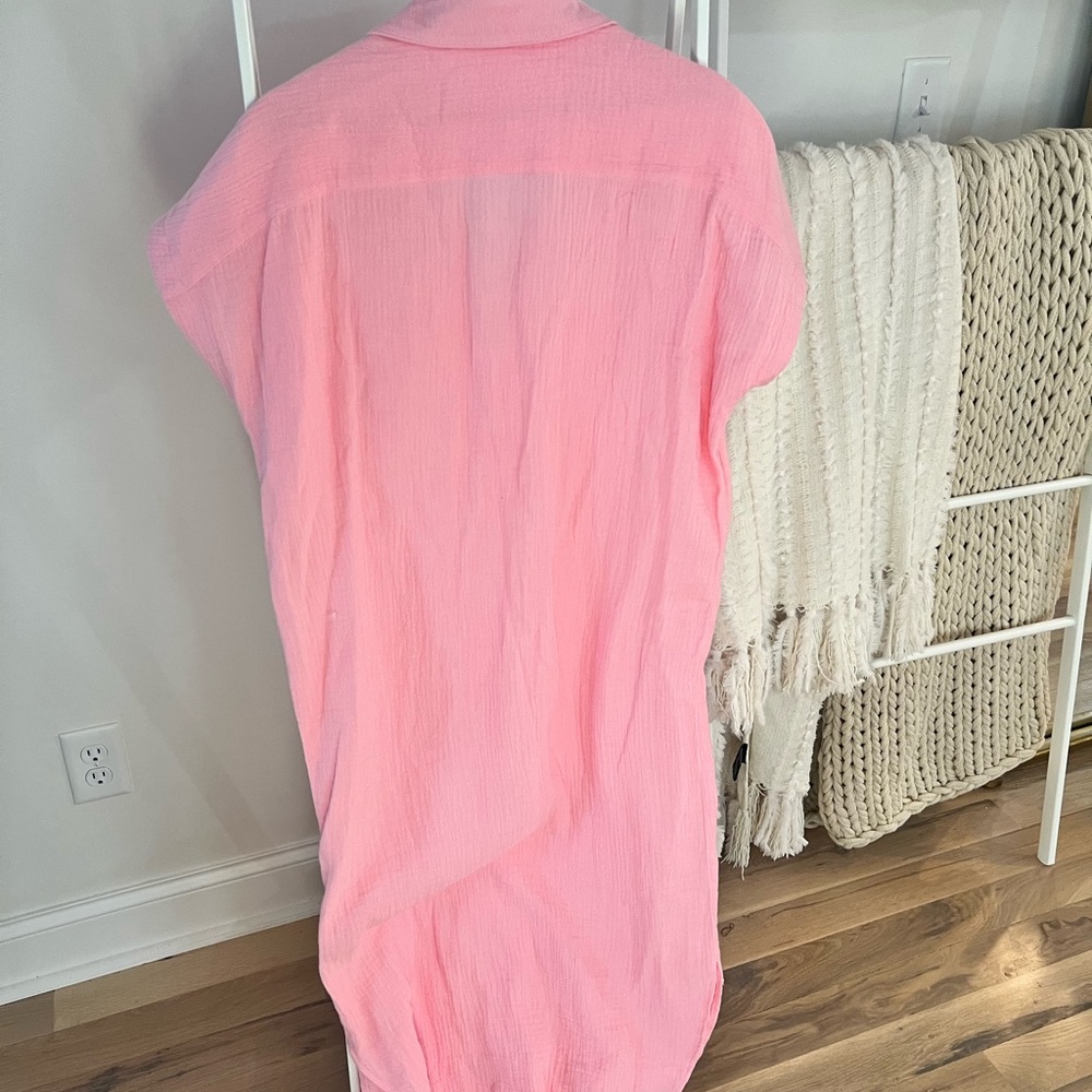 Pink Button Down Maxi - Picture 2 of 3
